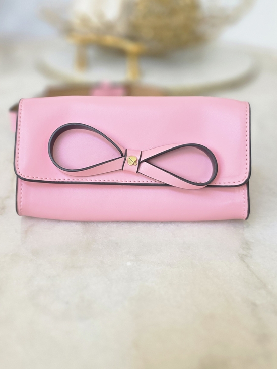 kate spade Handbags - Kate Spade New York Pink Bow Belt Bag Adjustable Genuine Leather